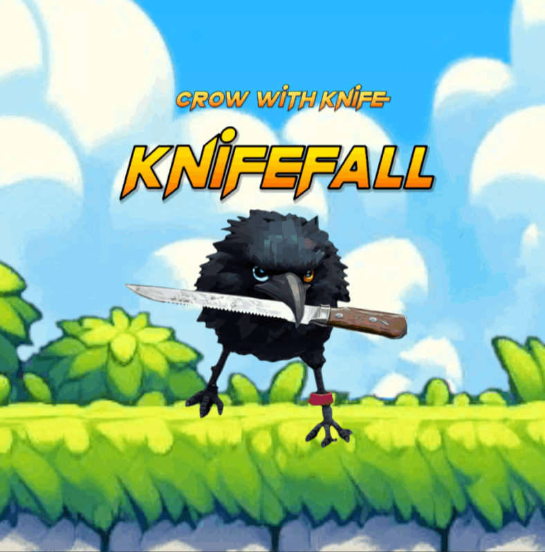 crow with knife KnifeFall